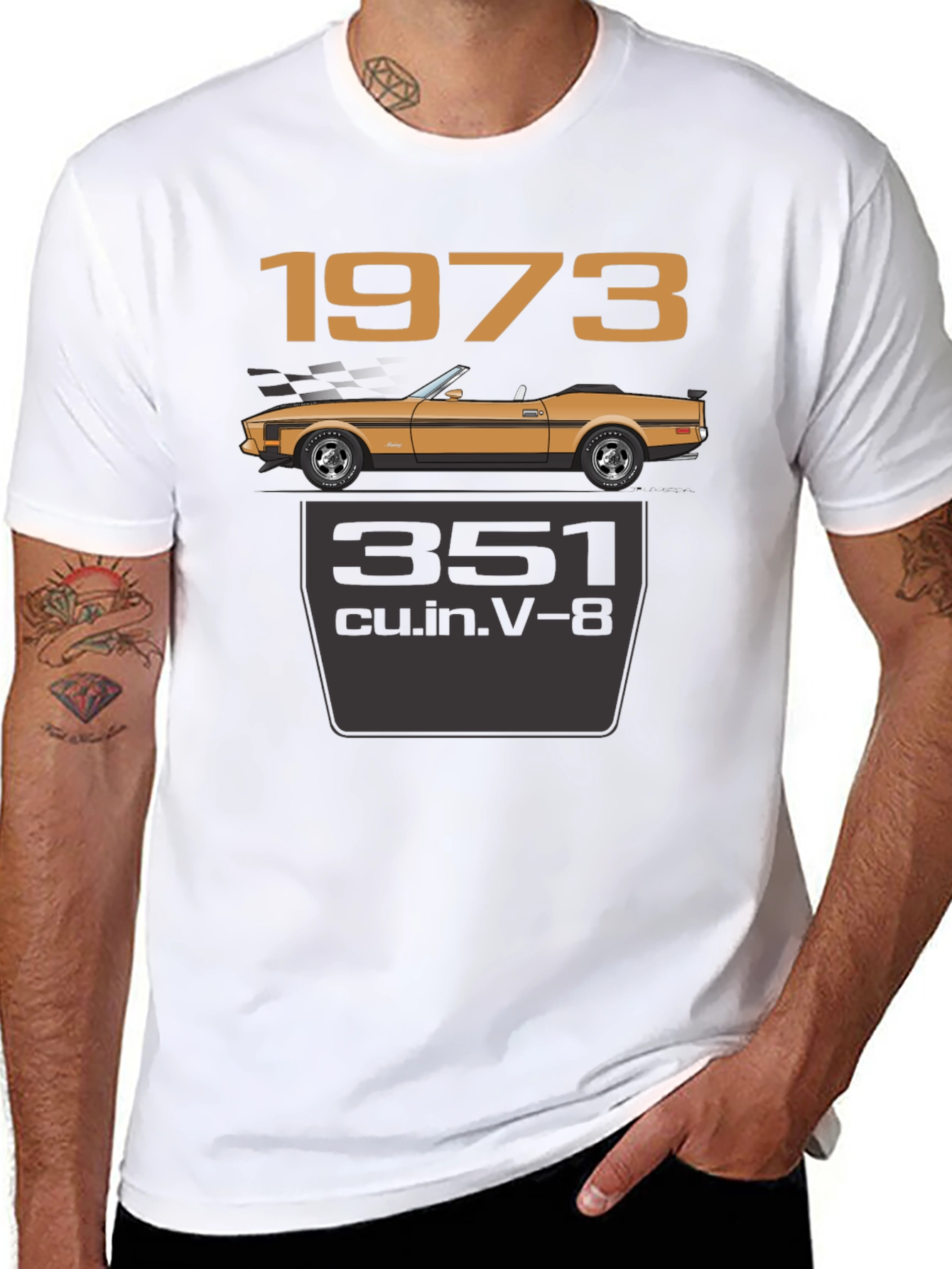 1973 Ford Mustang 351 V8 T-Shirt