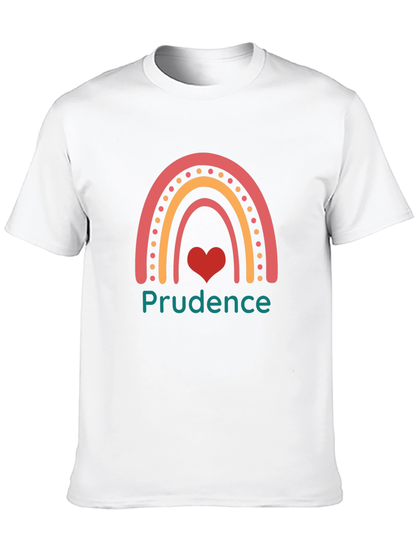 Prudence Rainbow Heart Graphic Tee