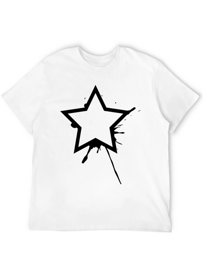 Black Star Graphic Tee - Trendy Casual Top