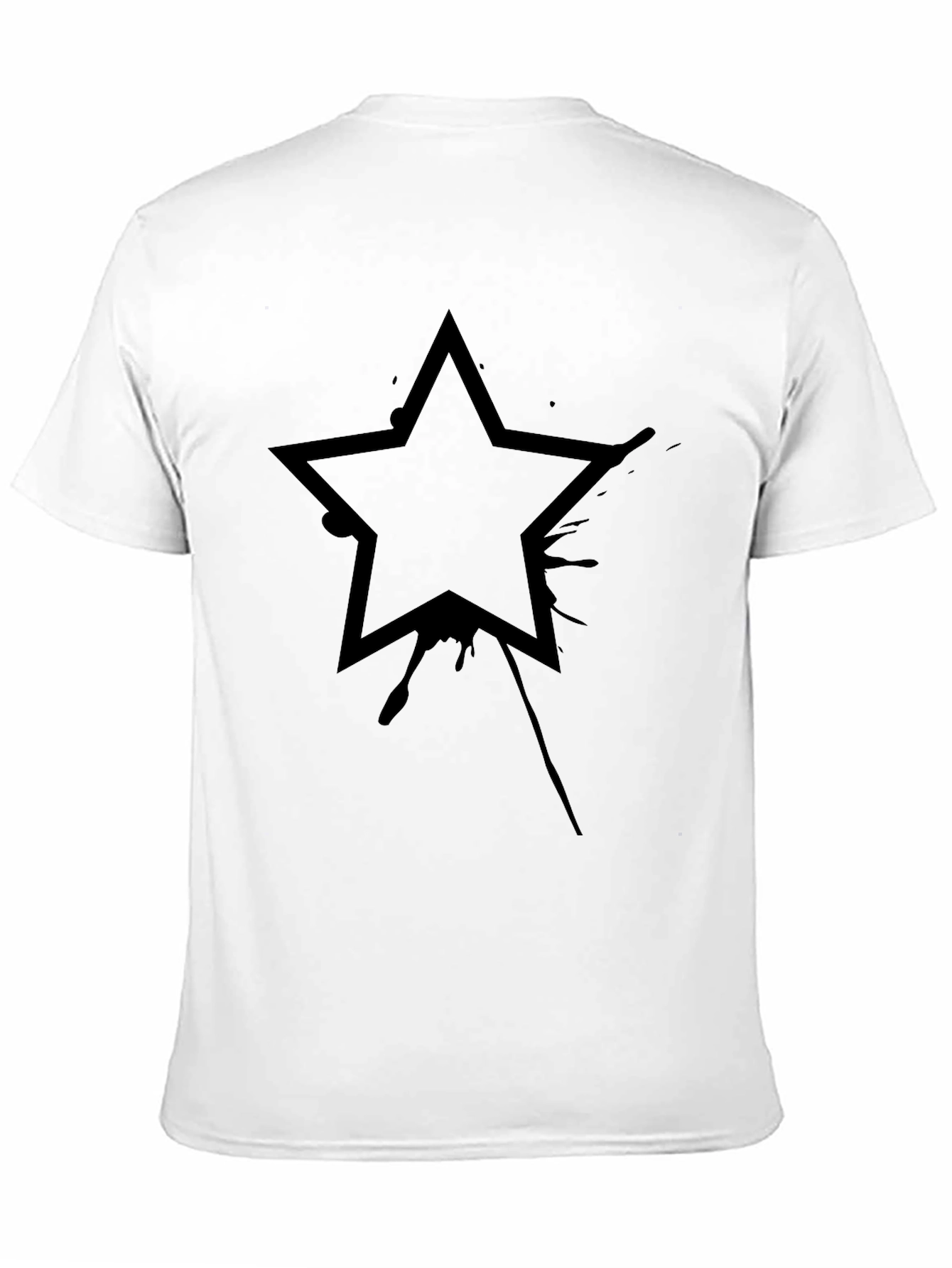 Black Star Graphic Tee - Trendy Casual Top