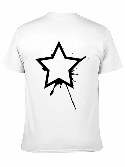 Black Star Graphic Tee - Trendy Casual Top