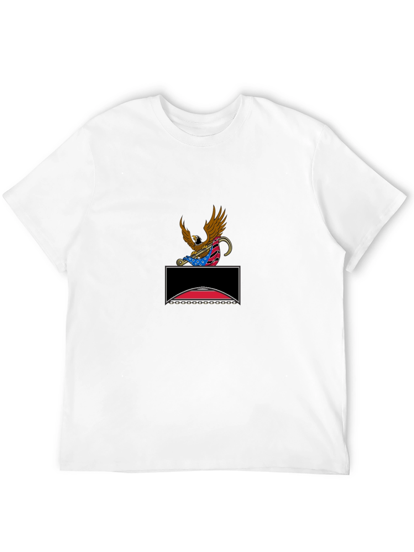 Patriotic Eagle Graphic Tee - Black