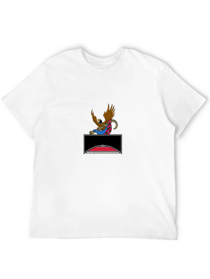 Patriotic Eagle Graphic Tee - Black