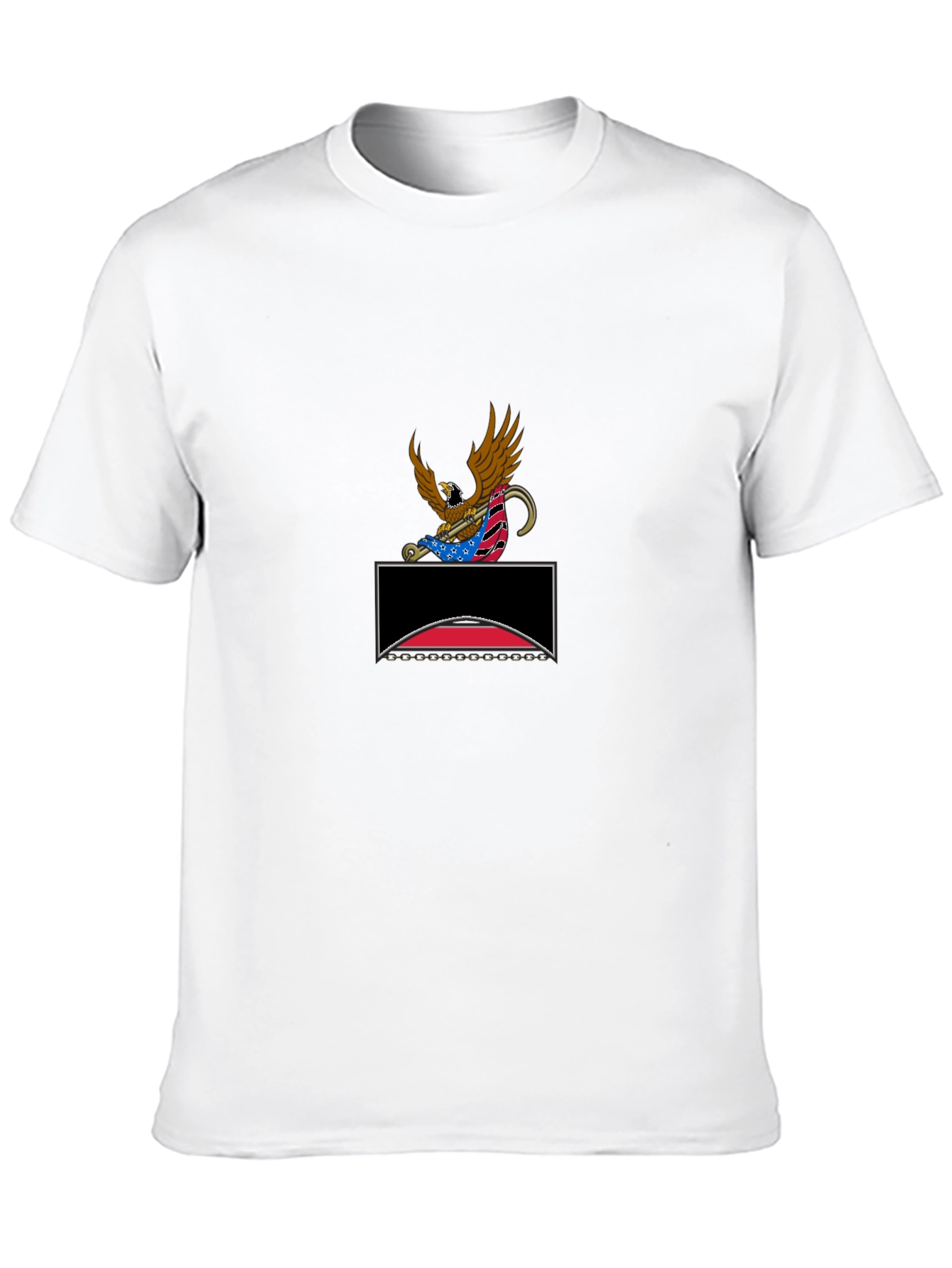 Patriotic Eagle Graphic Tee - Black