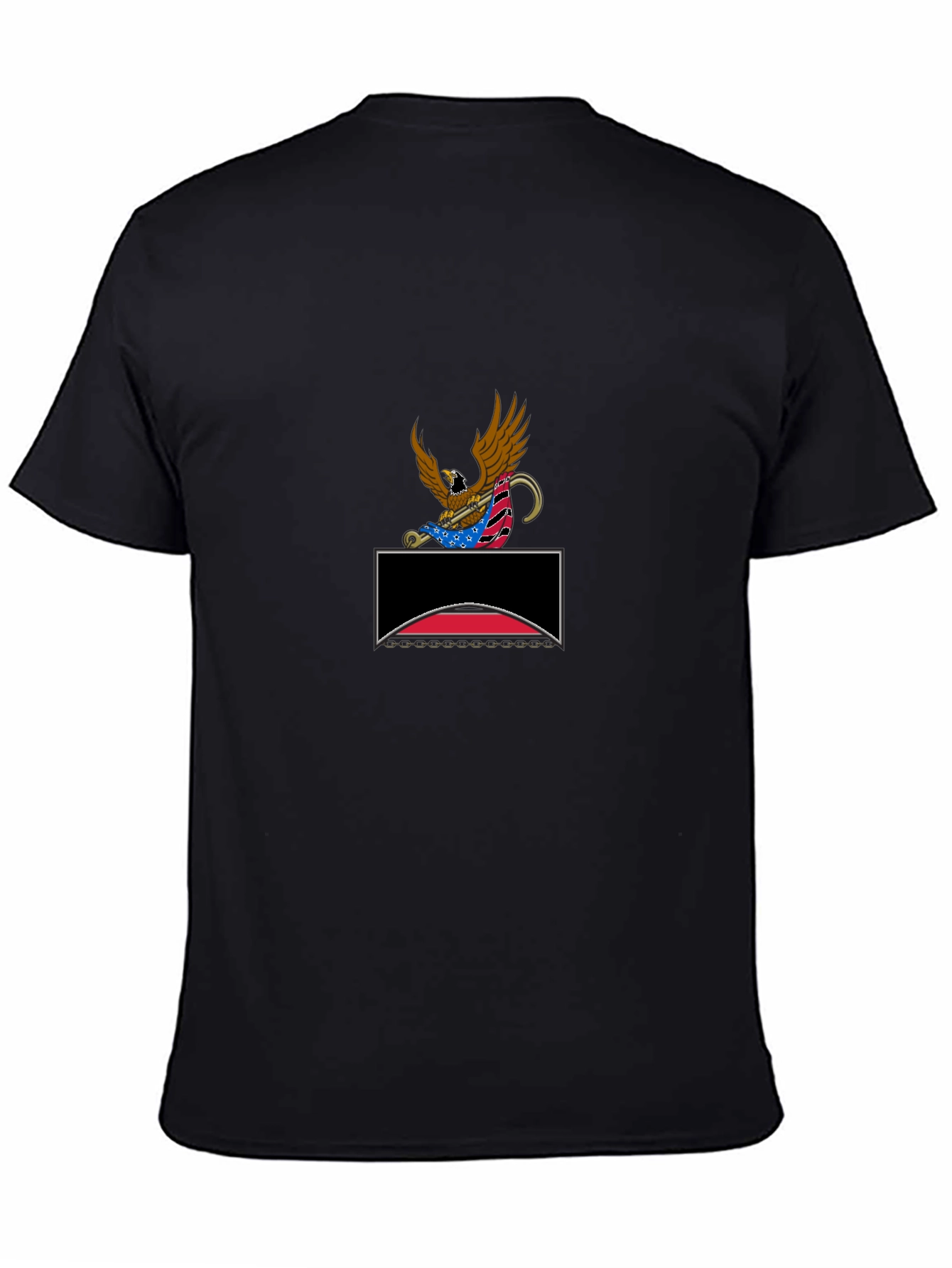 Patriotic Eagle Graphic Tee - Black