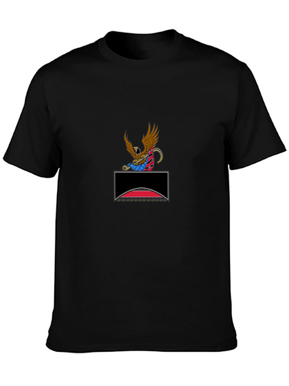 Patriotic Eagle Graphic Tee - Black