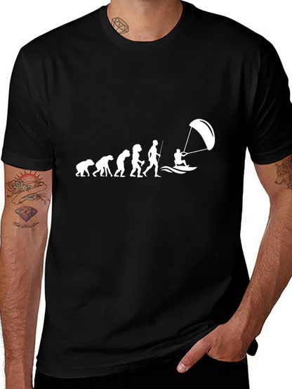Evolution of Kiteboarding T-Shirt - Black