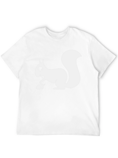 Squirrel Graphic Tee - Black Cotton T-Shirt