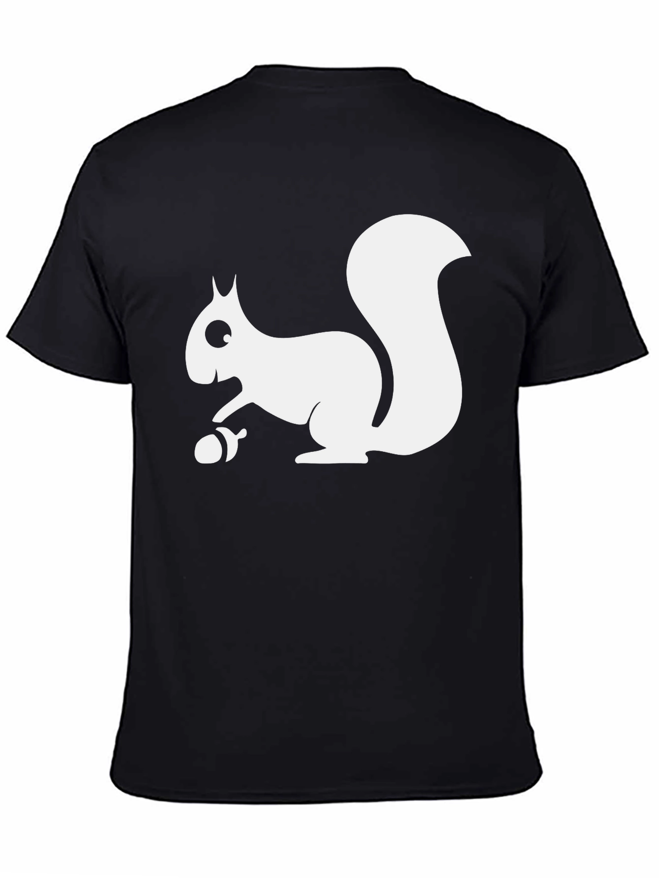 Squirrel Graphic Tee - Black Cotton T-Shirt