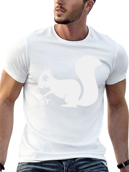 Squirrel Graphic Tee - Black Cotton T-Shirt