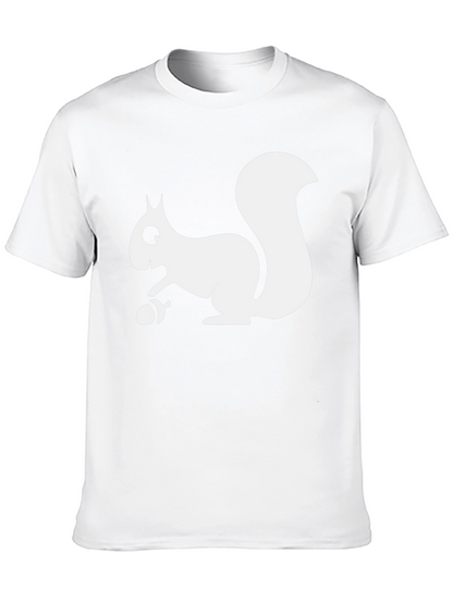 Squirrel Graphic Tee - Black Cotton T-Shirt