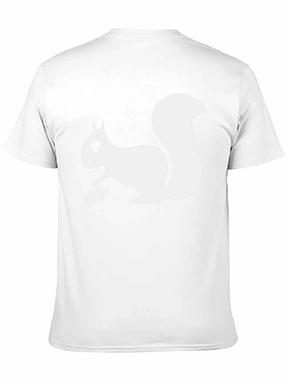 Squirrel Graphic Tee - Black Cotton T-Shirt