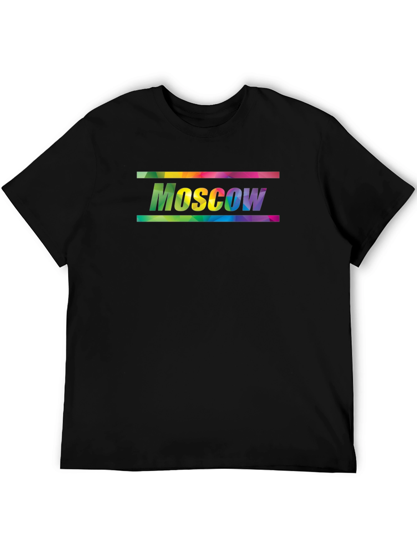 Moscow Rainbow Graphic Tee - Black