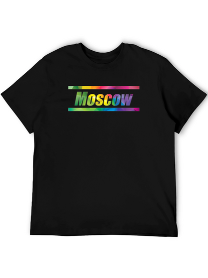 Moscow Rainbow Graphic Tee - Black
