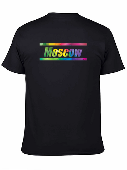 Moscow Rainbow Graphic Tee - Black