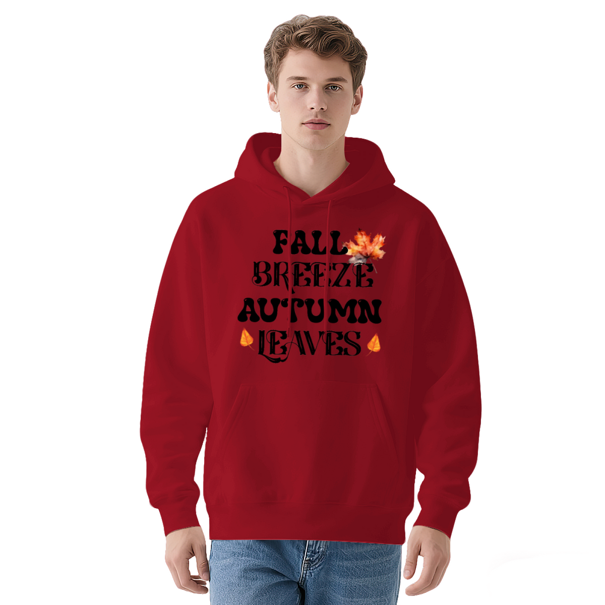 Fall Breeze Autumn Leaves Leaf Print Hoodie