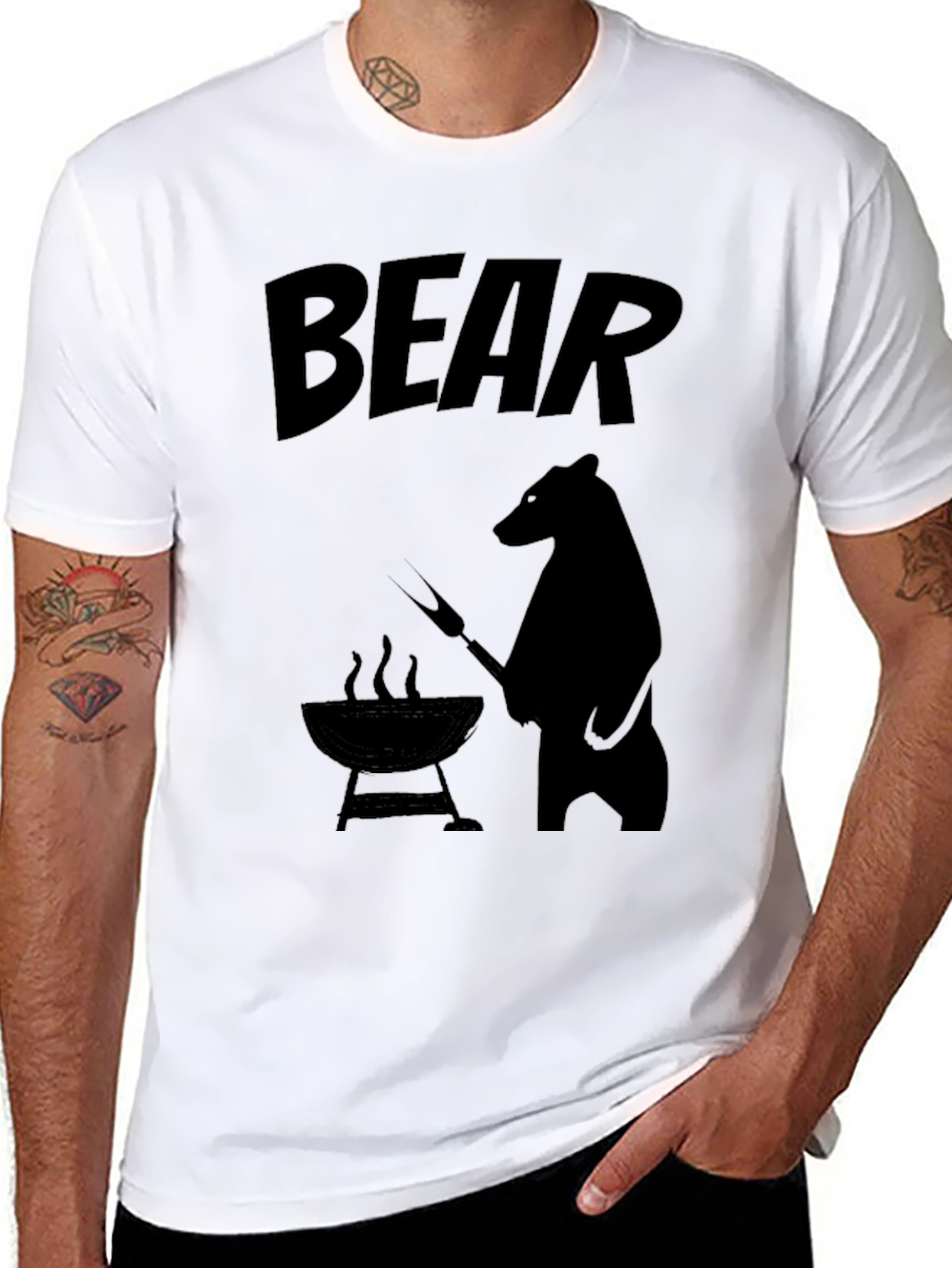 Bear BBQ T-Shirt - Funny Grilling Tee
