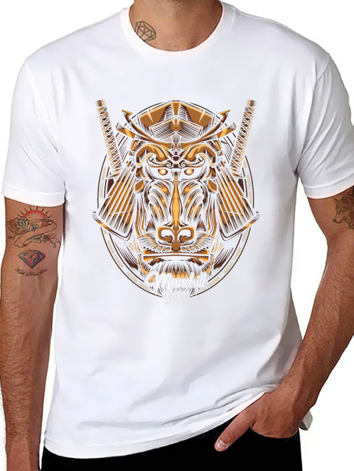 Mandrill Samurai Master Graphic T-Shirt