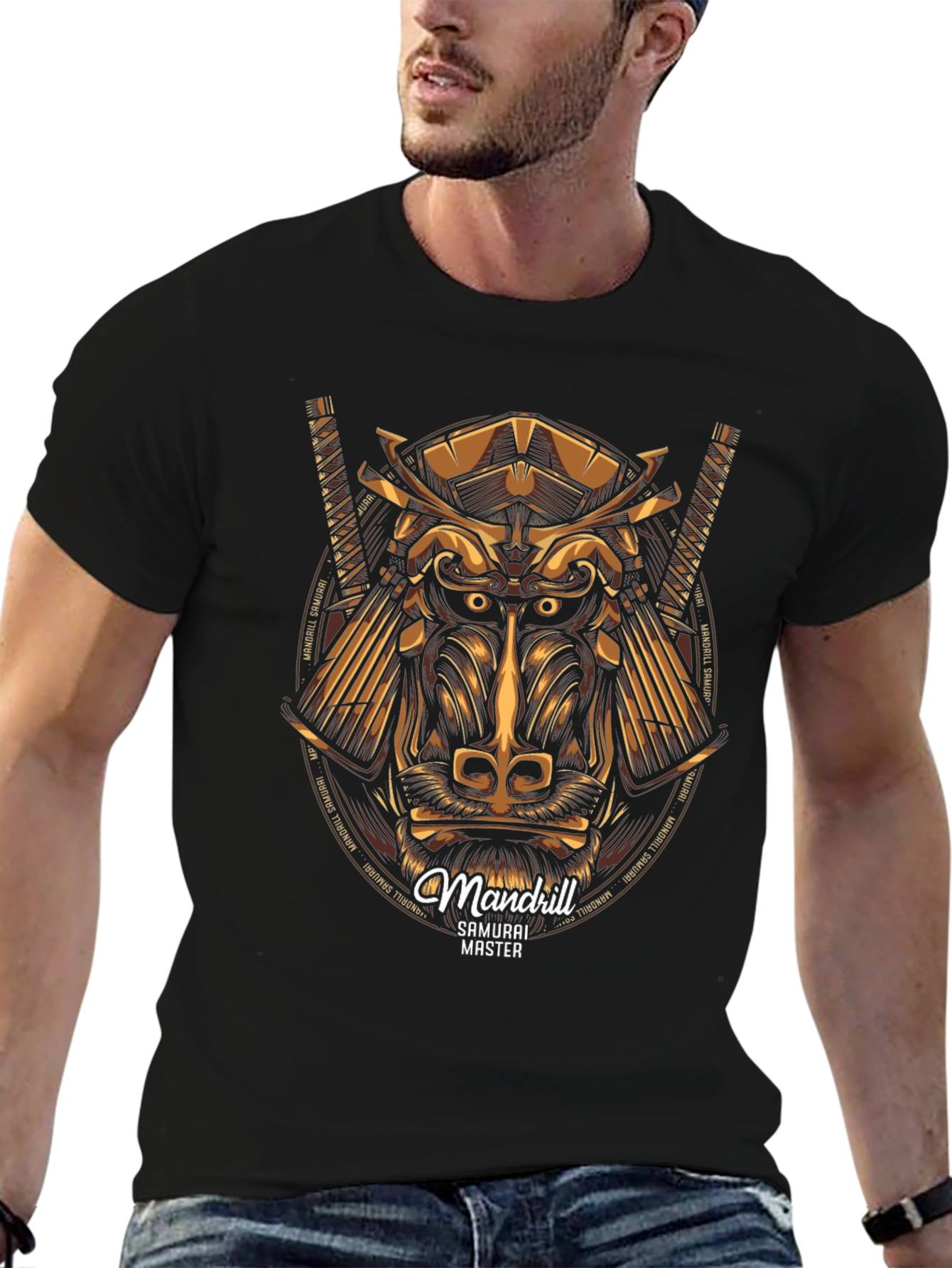 Mandrill Samurai Master Graphic T-Shirt
