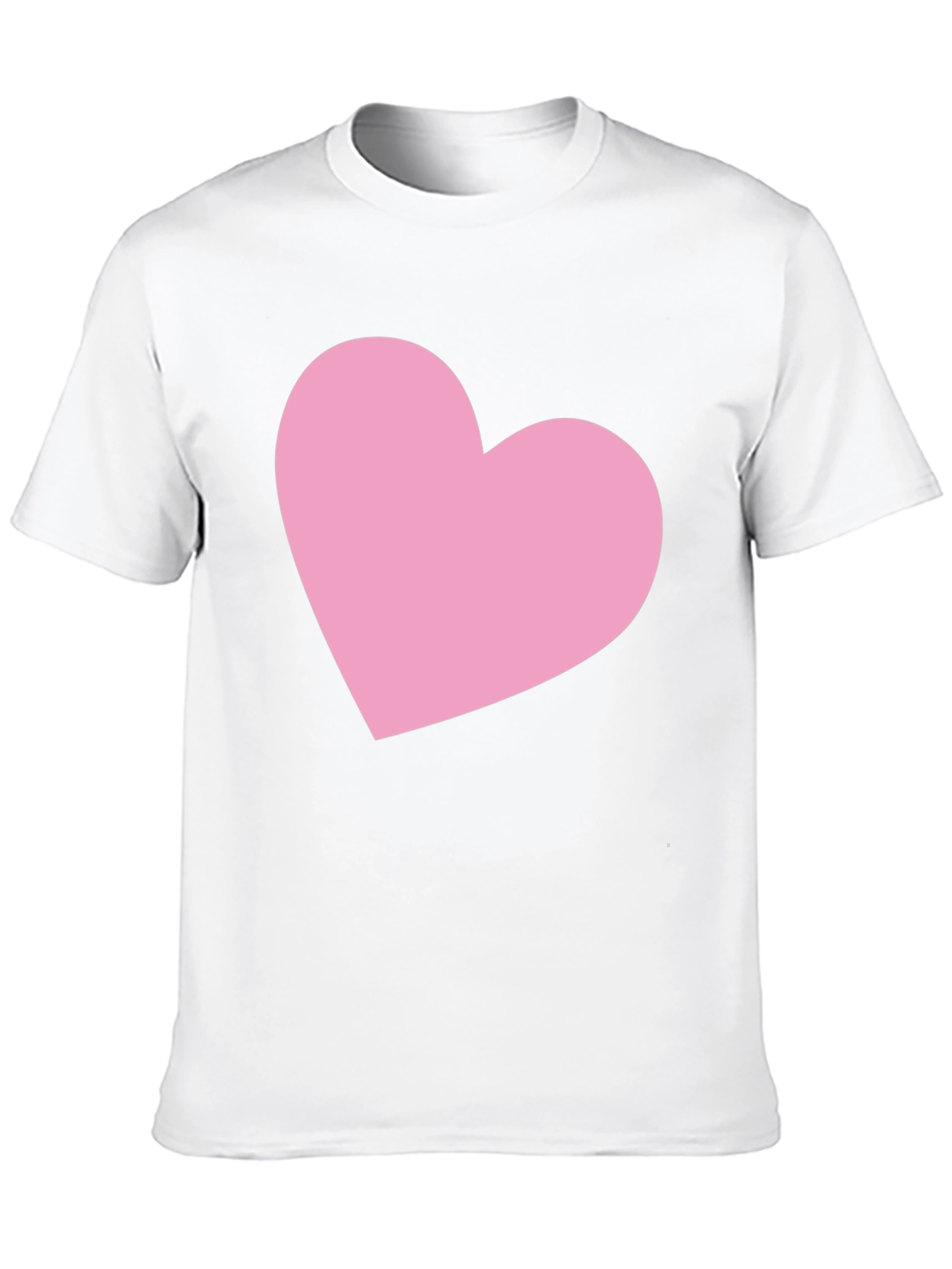 Black T-Shirt with Pink Heart Graphic