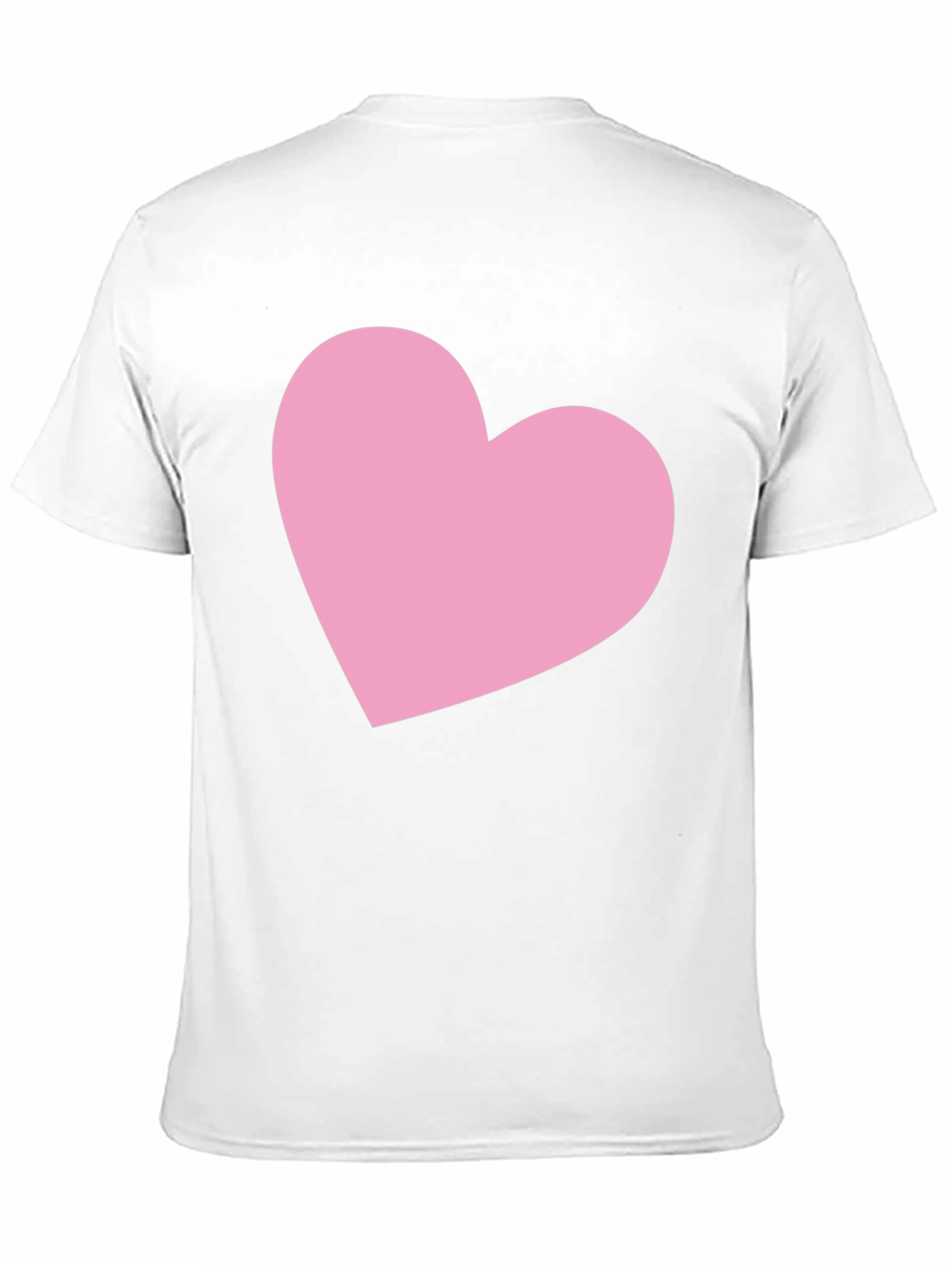 Black T-Shirt with Pink Heart Graphic