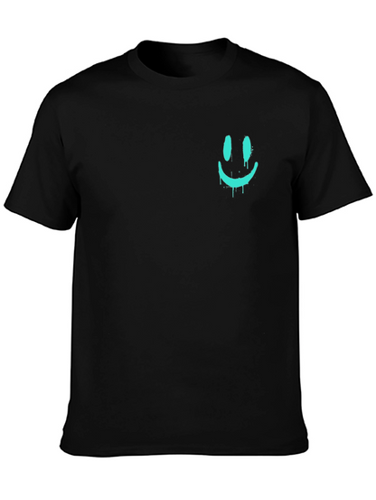 Cool Dripping Smiley Face Graphic Tee