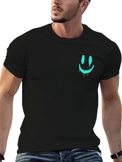 Cool Dripping Smiley Face Graphic Tee