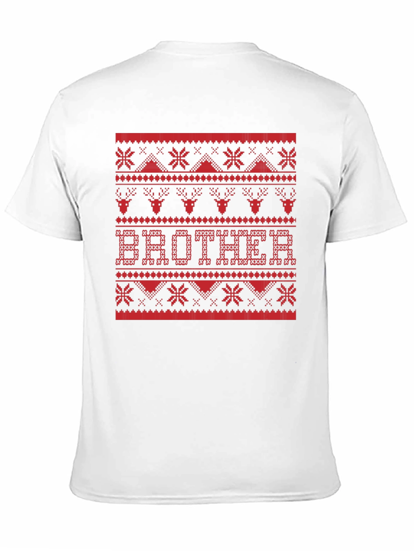 Brother Ugly Christmas Sweater Style Graphic T-Shirt