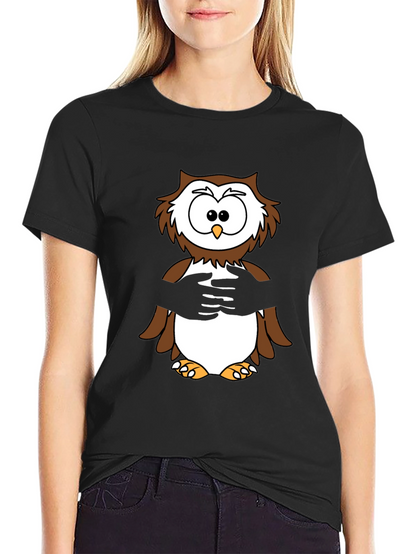 Owl Hug T-Shirt -  Cozy & Fun Design