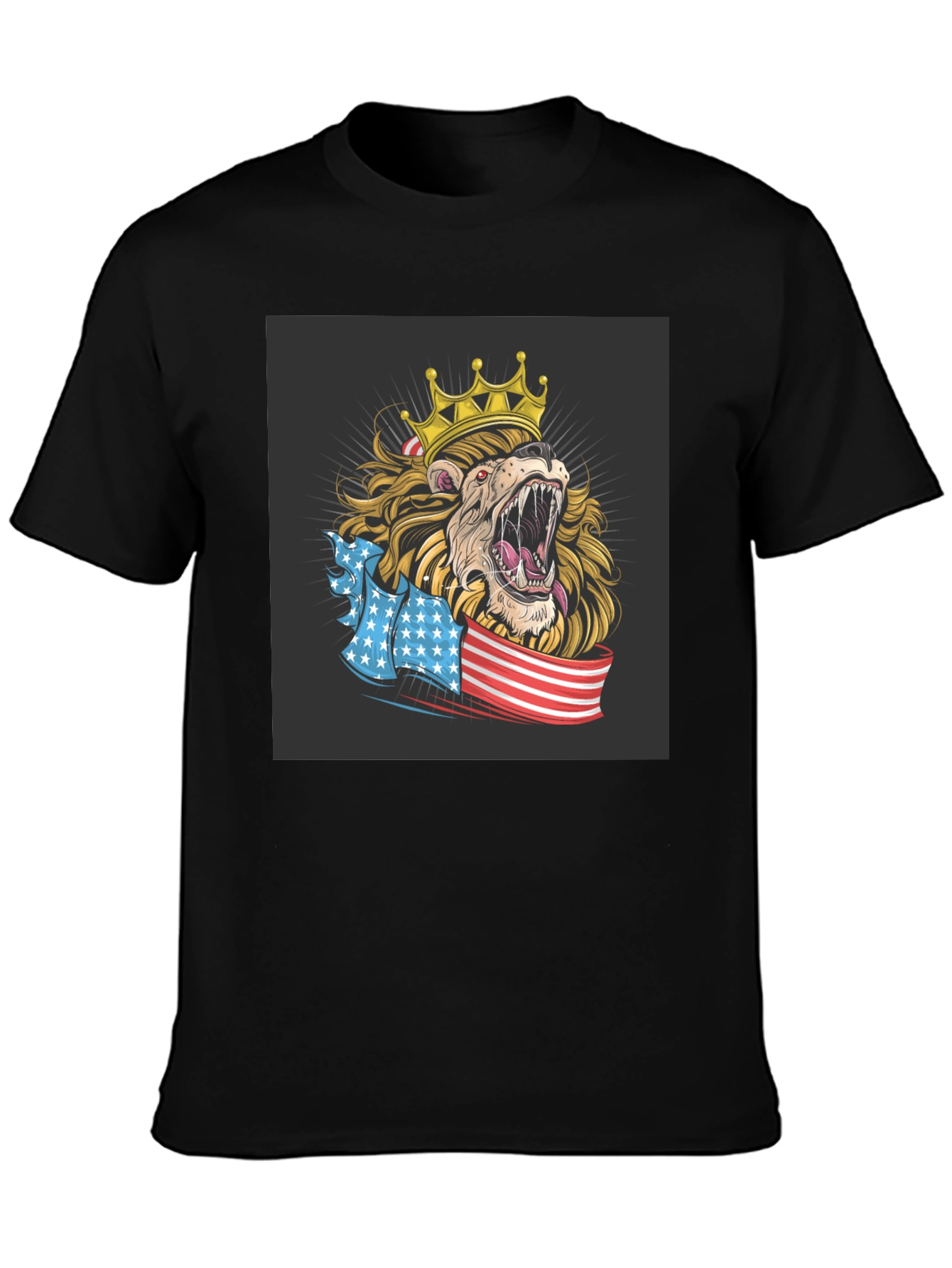 Lion King USA Flag Graphic T-Shirt