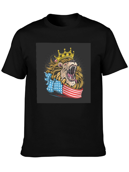 Lion King USA Flag Graphic T-Shirt