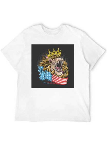 Lion King USA Flag Graphic T-Shirt