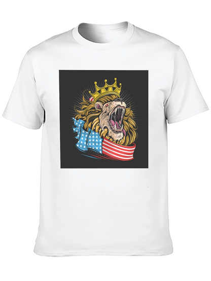 Lion King USA Flag Graphic T-Shirt