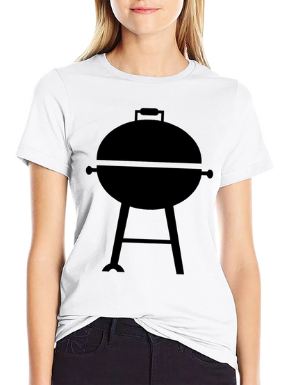 BBQ Grill Graphic Tee - Casual Black T-Shirt