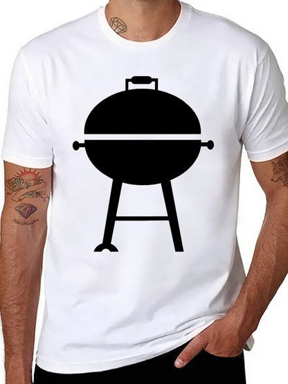 BBQ Grill Graphic Tee - Casual Black T-Shirt