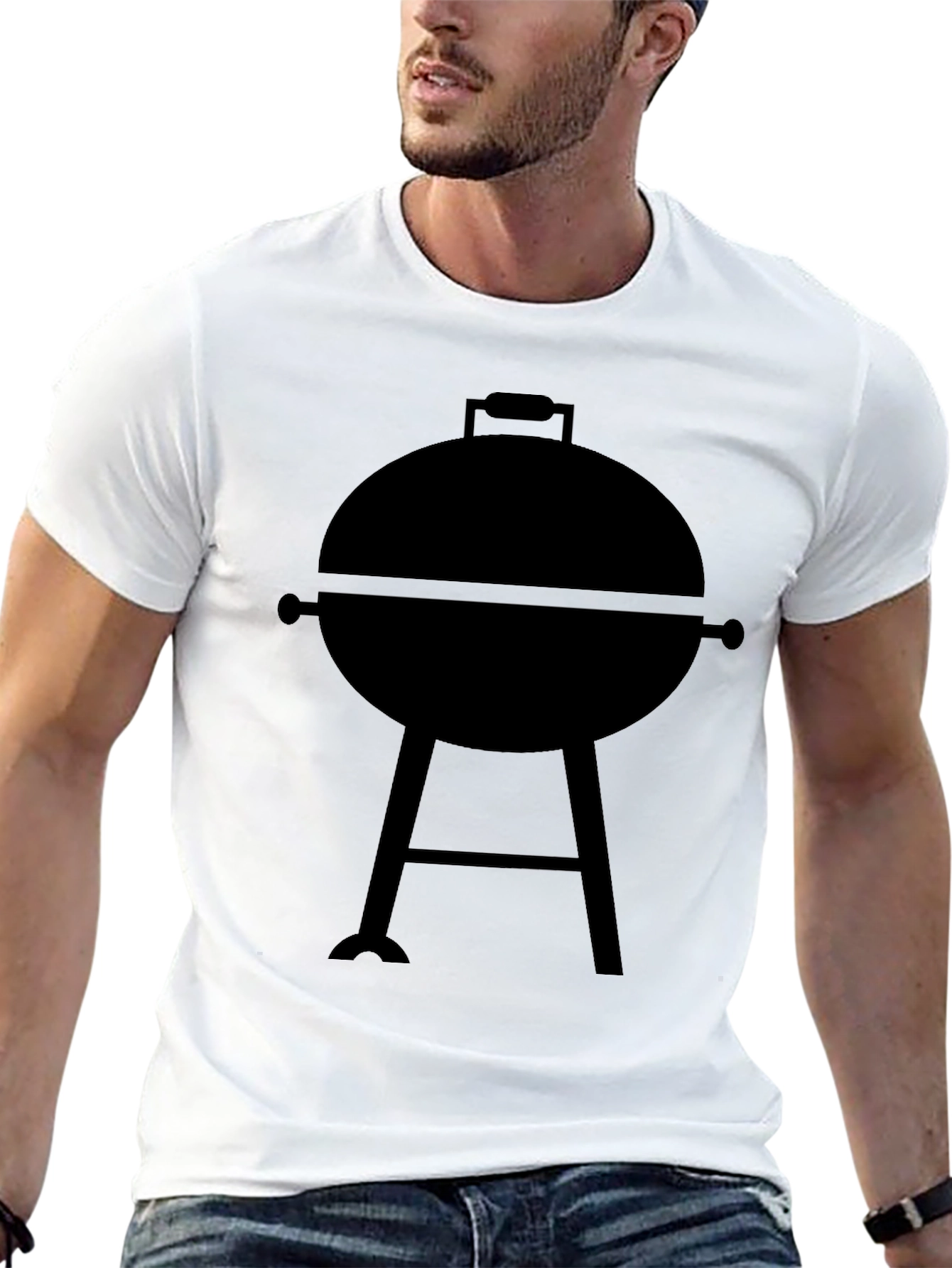 BBQ Grill Graphic Tee - Casual Black T-Shirt