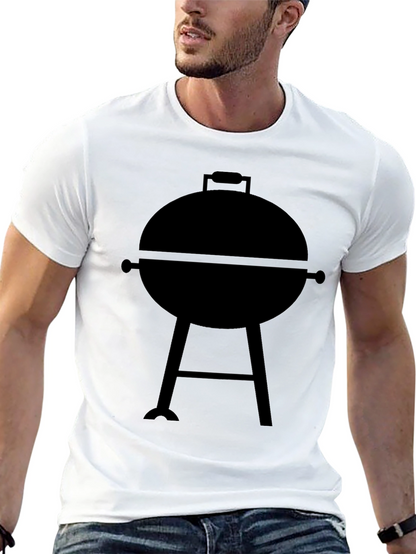 BBQ Grill Graphic Tee - Casual Black T-Shirt
