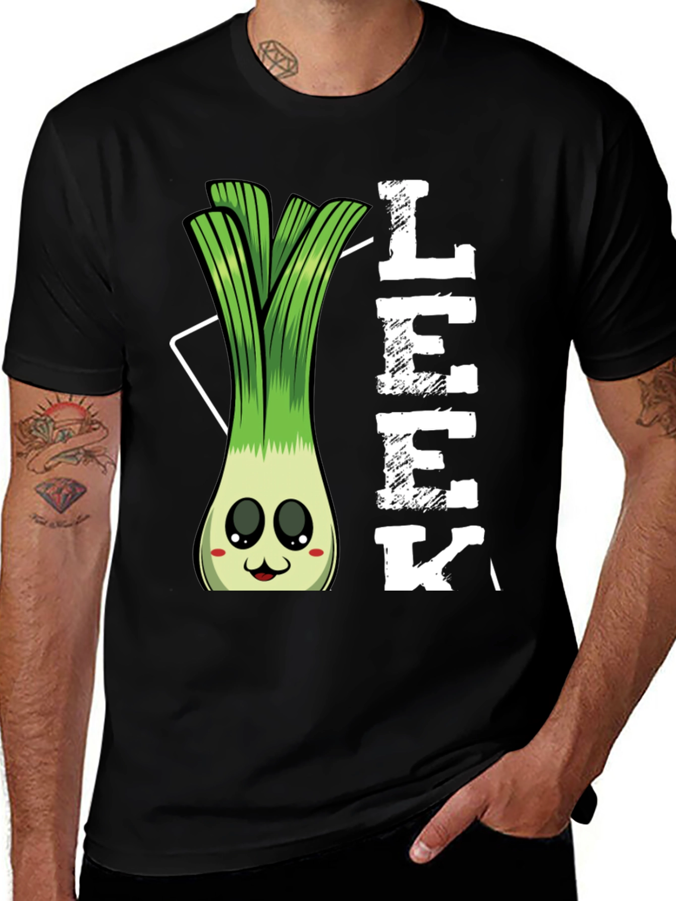 Funny Leek Cartoon T-Shirt