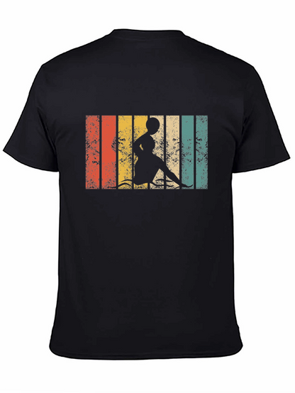 Retro Striped Woman Kayaking T-Shirt