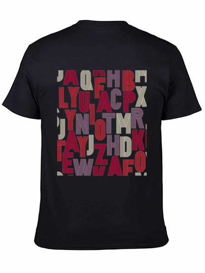 Alphabet Design Tee - Stylish Graphic Print Shirt