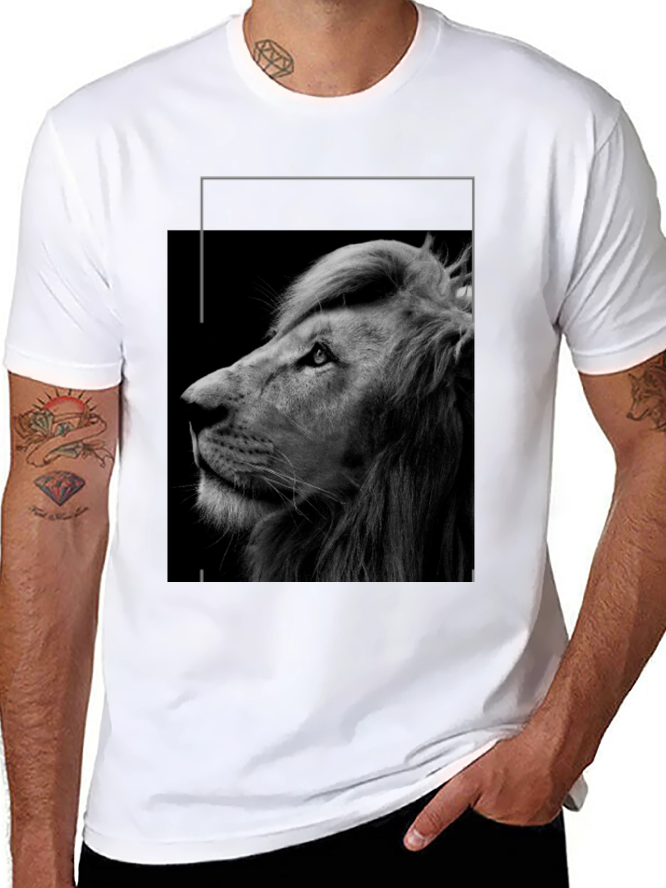 Black Lion Graphic Tee - Unisex Style