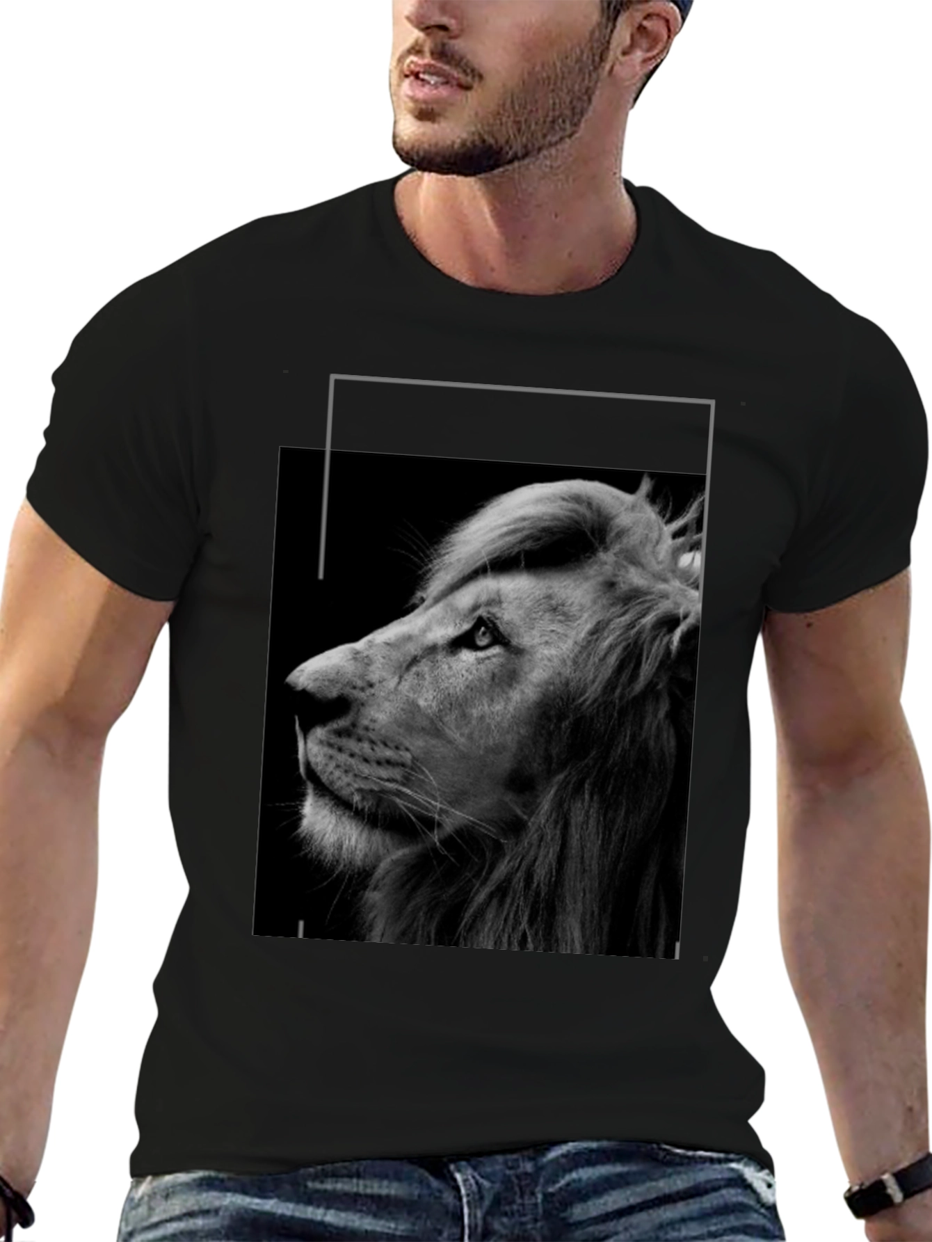 Black Lion Graphic Tee - Unisex Style