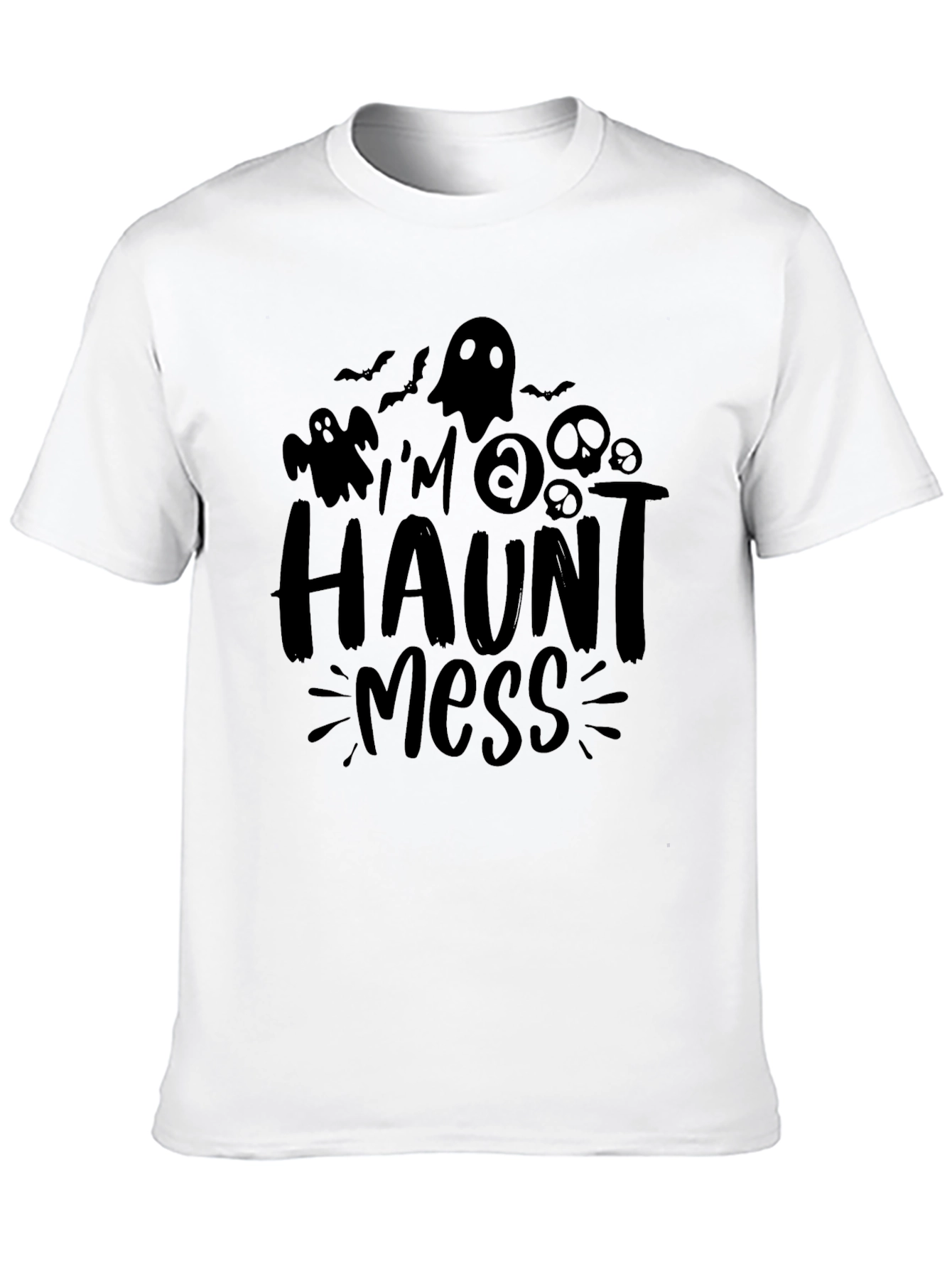 Halloween Haunt Mess Graphic Tee - Spooky Season Shirt
