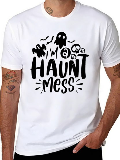 Halloween Haunt Mess Graphic Tee - Spooky Season Shirt