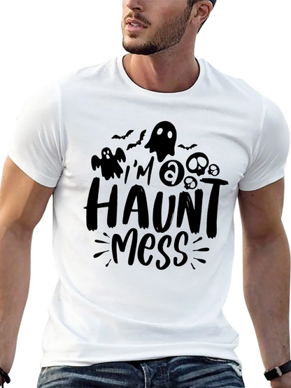 Halloween Haunt Mess Graphic Tee - Spooky Season Shirt