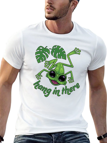 Hang In There Frog T-Shirt - Cute Graphic Tee