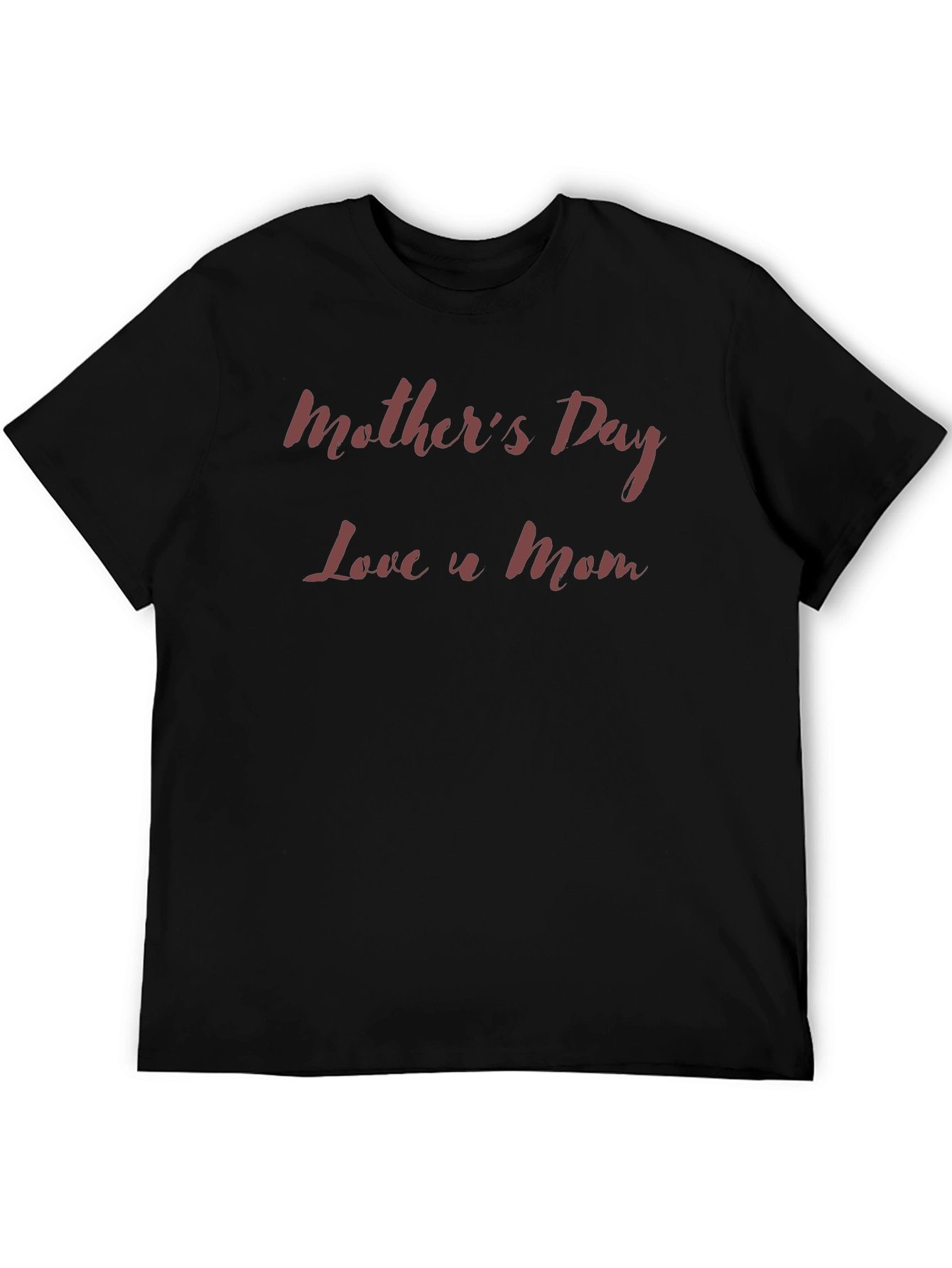 Mothers Day Love U Mom Black T-Shirt