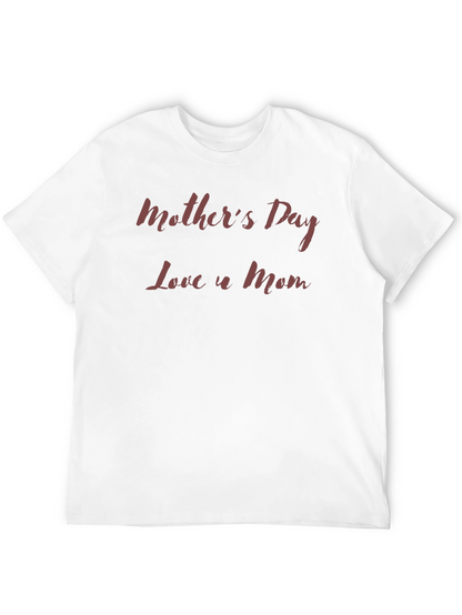 Mothers Day Love U Mom Black T-Shirt