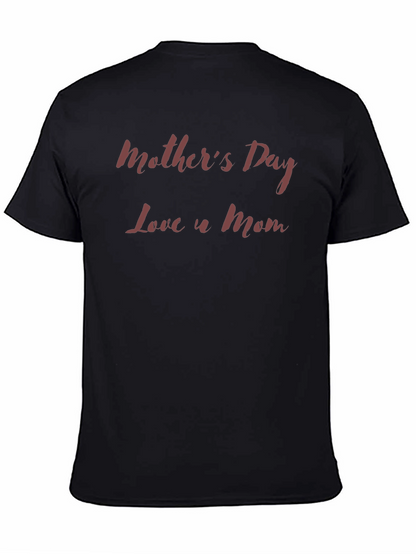 Mothers Day Love U Mom Black T-Shirt