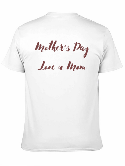Mothers Day Love U Mom Black T-Shirt